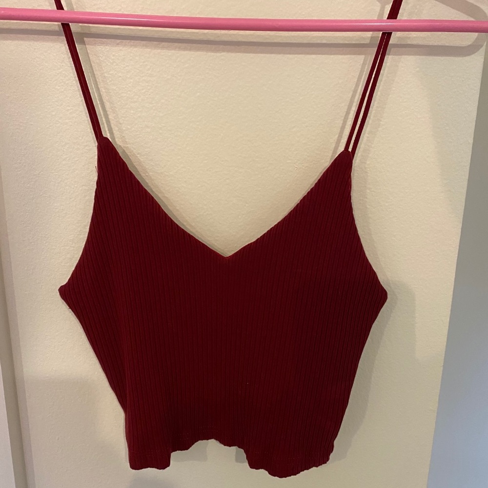 Burgundy crop top